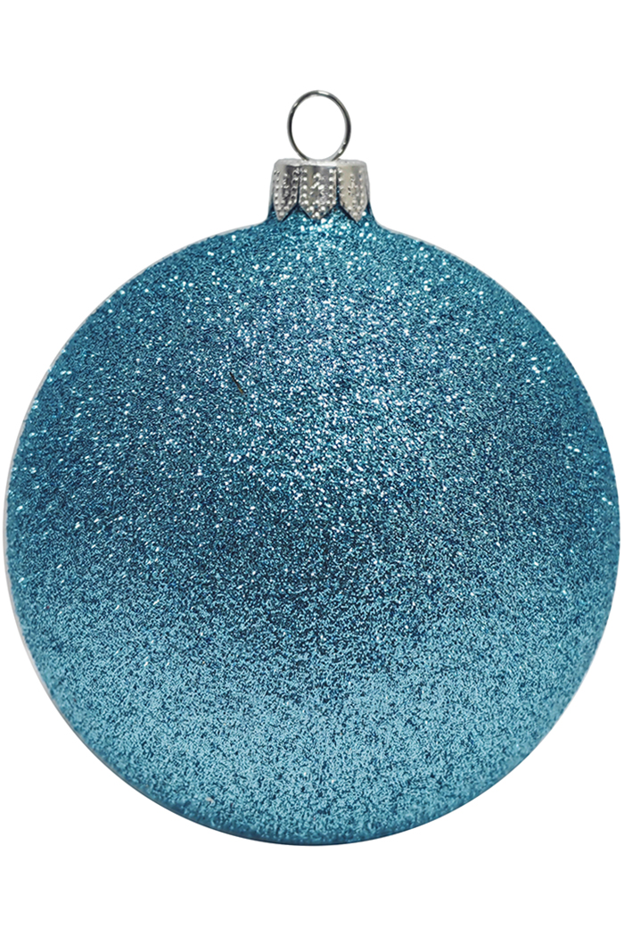 Пластиковый шар Искристый 11,5 и 13,5 см голубой